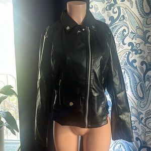 Black Faux leather Jacket